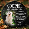 Custom Photo Cherished Friend, Faithful To The End - Memorial Personalized Custom Round Shaped Stone With Stand - Sympathy Gift For Pet Owners, Pet Lovers