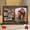 Custom Photo Two Hearts, One Soul- Couple Personalized Custom Horizontal Rectangle Shaped Building Brick Blocks - Gift For Husband Wife, Anniversary