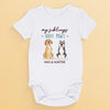 My Bestie Is Furry And Fabulous - Dog Personalized Custom Baby Onesie - Baby Shower Gift, Gift For Pet Owners, Pet Lovers
