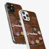Her Love Blossoms In Every Season - Family Personalized Custom Clear Phone Case - Gift For Mom, Grandma