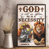 God Is A Necessity - Family Personalized Custom Vertical Poster - Gift For Yourself, Best Friends, Siblings, Family Members