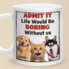Custom Photo Home Is Where The Pet Hair Sticks To Everything But The Pet - Dog & Cat Personalized Custom Mug - Gift For Pet Owners, Pet Lovers