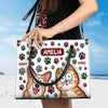 Furever Friends - Dog & Cat Personalized Custom 3D Inflated Effect Printed Leather Handbag - Gift For Pet Owners, Pet Lovers