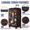Custom Photo Take Only Memories, Leave Only Footprints - Travel Personalized Custom Luggage Cover - Summer Vacation Gift, Gift For Adventure Travel Lovers