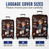Custom Photo Take Only Memories, Leave Only Footprints - Travel Personalized Custom Luggage Cover - Summer Vacation Gift, Gift For Adventure Travel Lovers