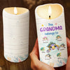 This Grandma Belongs To Grandkids - Family Personalized Custom LED Candle - Gift For Mom, Grandma