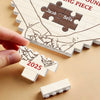 The Year I Found My Missing Piece - Couple Personalized Custom Heart Shaped Building Brick Blocks - Gift For Husband Wife, Anniversary