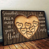 The Love For Grandkids Fills Your Heart Endlessly - Family Personalized Custom Horizontal Poster - Gift For Grandma, Grandpa, Grandkid
