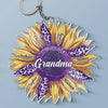 Grandmas Fill Our Hearts With Love - Family Personalized Custom Shaped Acrylic Keychain - Gift For Mom, Grandma