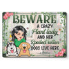 In A World Of Plants And Paws - Dog Personalized Custom Home Decor Metal Sign - House Warming Gift For Pet Owners, Pet Lovers