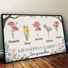 Every Day With You Is A Blessing, Grandma - Family Personalized Custom Horizontal Poster - Gift For Mom, Grandma
