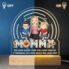 To Our Family, You Are The World - Family Personalized Custom Shaped Acrylic LED Light - Mother's Day, Gift For Mom