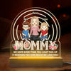 Home Is Wherever Mom Is - Family Personalized Custom Shaped Acrylic LED Light - Mother's Day, Gift For Mom