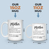 No Matter What, Mom’s Love Never Fades - Family Personalized Custom Mug - Gift For Mom, Grandma