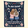 This Blanket Is A Hug From Me To You - Bestie Personalized Custom Blanket - Gift For Best Friends, BFF, Sisters