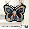 Custom Photo Love Lives On Forever - Memorial Personalized Window Hanging Suncatcher Ornament - Sympathy Gift For Family Members