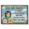 A Fun Reminder That Pets Make A House A Home - Dog Personalized Custom Home Decor Metal Sign - House Warming Gift For Pet Owners, Pet Lovers