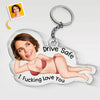 Custom Photo You’re My Favorite Weirdo - Couple Personalized Custom Shaped Acrylic Keychain - Gift For Husband Wife, Anniversary