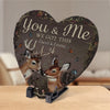 For The Moments That Make Your Love Unique - Couple Personalized Custom Heart Shaped Stone With Stand - Gift For Husband Wife, Anniversary