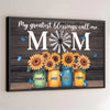 You Make My World Brighter - Family Personalized Custom Horizontal Poster - Mother's Day, Gift For Mom, Grandma