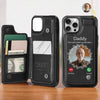 Custom Photo The Call I Wish I Could Take - Memorial Personalized Custom Leather Flip Wallet Phone Case - Sympathy Gift For Family Members