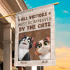 All Visitors Must Be Approved By The Cat - Cat Personalized Custom Flag - Gift For Pet Owners, Pet Lovers