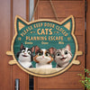 Home Is Where The Cat Is - Cat Personalized Custom Home Decor Wood Sign - House Warming Gift For Pet Owners, Pet Lovers
