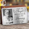 Custom Photo Gone But Never Far From My Heart - Memorial Personalized Custom Aluminum Wallet Card - Sympathy Gift For Family Members