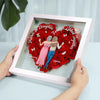 Mother And Daughter Forever Linked Together - Family Personalized Custom Flower Shadow Box - Gift For Mom, Grandma