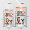 Proud Dog Mom For Life - Dog & Cat Personalized Custom Glass Cup, Iced Coffee Cup - Gift For Pet Owners, Pet Lovers