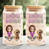 Fur Mama And Loving It - Dog & Cat Personalized Custom Glass Cup, Iced Coffee Cup - Gift For Pet Owners, Pet Lovers