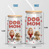 Happiness Is A Wagging Tail - Dog & Cat Personalized Custom Glass Cup, Iced Coffee Cup - Gift For Pet Owners, Pet Lovers