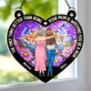 No One Loves Like A Mom - Family Personalized Window Hanging Suncatcher - Gift For Mom, Daughter