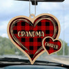 A Grandmother’s Heart Is A Home Where Love Never Fades - Family Personalized Custom Car Ornament - Acrylic Custom Shaped - Gift For Mom, Grandma