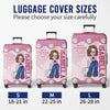 A Fun Way To Keep Your Luggage Safe And Stylish - Travel Personalized Custom Luggage Cover - Summer Vacation Gift, Gift For Adventure Travel Lovers