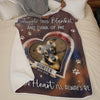 Custom Photo In Our Hearts, Your Love Still Shines - Memorial Personalized Custom Blanket - Sympathy Gift For Pet Owners, Pet Lovers