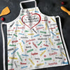 A Blessed Grandma, A Happy Heart - Family Personalized Custom Apron - Mother's Day, Gift For Mom, Grandma