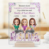Together, Always Stronger - Bestie Personalized Custom Rectangle Shaped Acrylic Plaque - Gift For Best Friends, BFF, Sisters