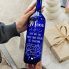 You Are The Piece That Holds Us Together - Family Personalized Custom Blue Bottle Lamp - Mother's Day, Gift For Mom, Grandma