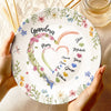 Grandma's Love Is The Heart Of Our Family - Family Personalized Custom Ceramic Plate - Mother's Day, Gift For Mom, Grandma