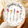 Where Every Petal Tells A Story - Family Personalized Custom Ceramic Plate - Mother's Day, Gift For Mom, Grandma