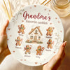 Grandma's Favorite Cookies - Family Personalized Custom Ceramic Plate - Mother's Day, Gift For Mom, Grandma