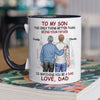 Proud Of You - Family Personalized Custom Accent Mug - Gift For Son