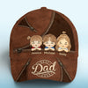 Dad's Crew, Forever - Family Personalized Custom Hat, All Over Print Classic Cap - Gift For Family Members