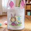 I'm An Official Egg Hunter - Family Personalized Custom Bunny Basket, Tote With Bunny Ears - Easter Gift For Kids Egg Hunt, Family Members