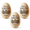 First Easter, Forever Treasured - Family Personalized Custom Wooden Egg Shaker - Easter Gift For Baby Kids, Newborn Baby