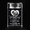 Custom Photo In Your Light, I Find Love - Couple Personalized Custom 3D Crystal Photo Laser Engraved, Crystal Candle Holder - Gift For Husband Wife, Anniversary