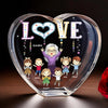 Life Is Better With Grandma’s Love - Family Personalized Custom 3D Crystal Heart Shaped - Mother's Day, Gift For Mom, Grandma