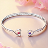 Love Engraved, Forever Treasured - Family Personalized Custom Engraved Infinity Heart Bangle With Birthstones - Mother's Day, Gift For Mom, Daughter