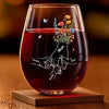 Mom’s Love Binds Us Forever - Family Personalized Custom Wine Glass - Mother's Day, Gift For Mom, Grandma